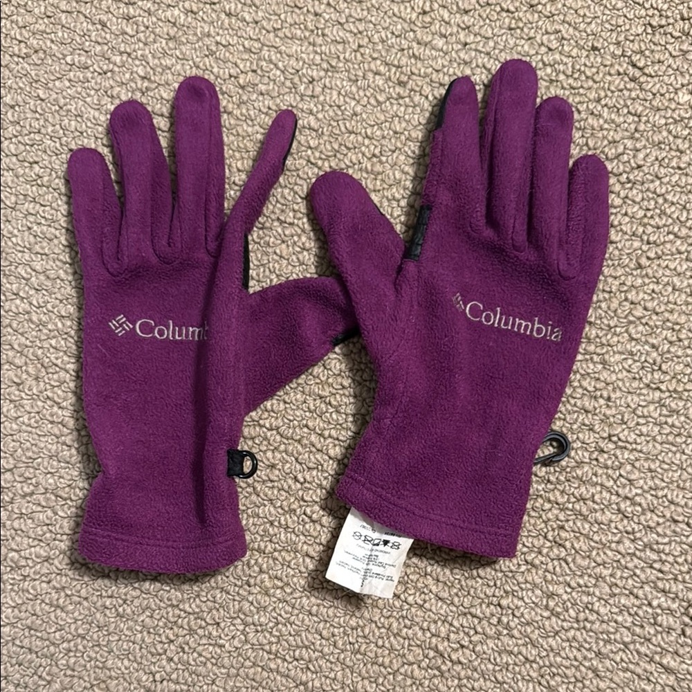 Columbia youth small Purple Fleece Gloves